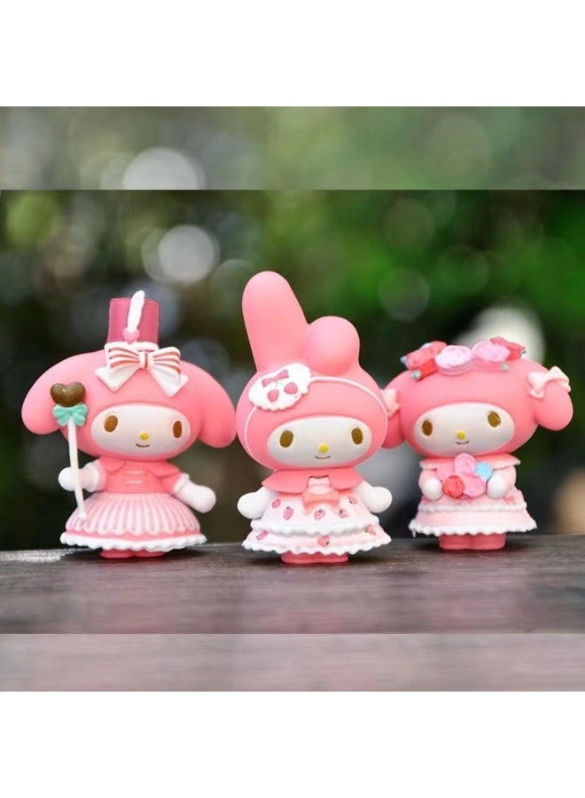 My Melody Tea Party Series Ornaments Six Exquisitely Crafted Uniquely Styled Collectibles with Charming Details - Image 3